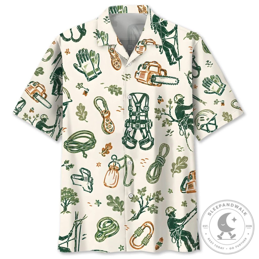 Hawaiian Shirt for Arborist Chainsaw Safety Gear and Tree Climbing Hawaiian Shirt for Arborist Chainsaw Safety Gear and Tree Climbing