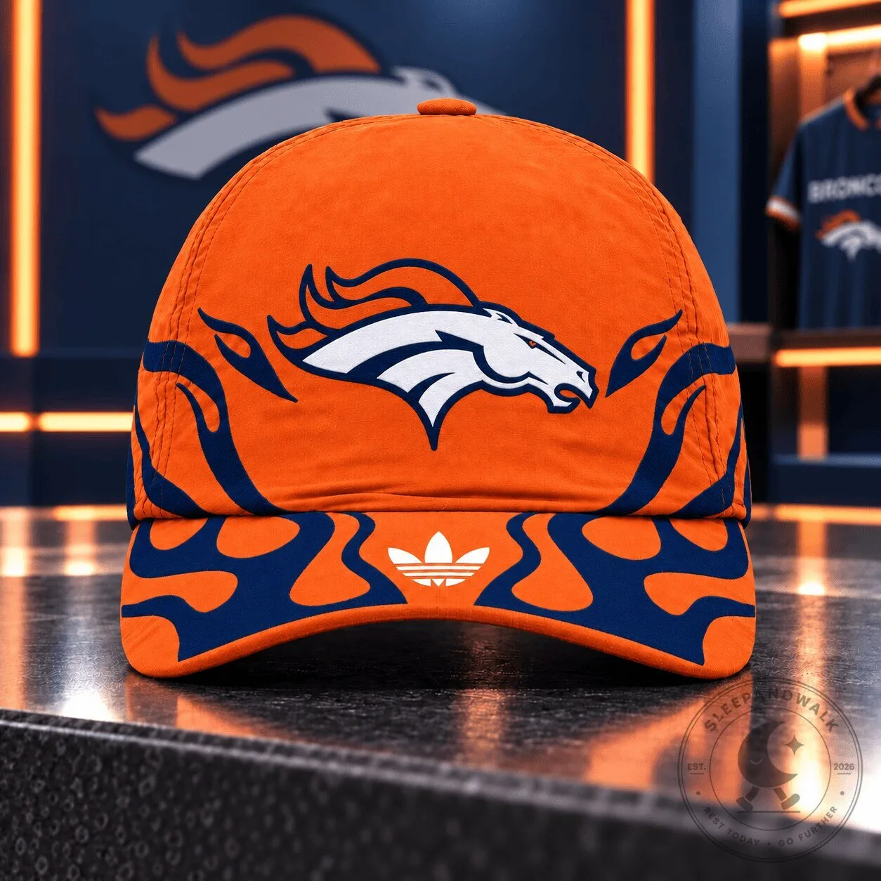 Denver Broncos NFL Flame Edition Game Day Adjustable Cap Hat