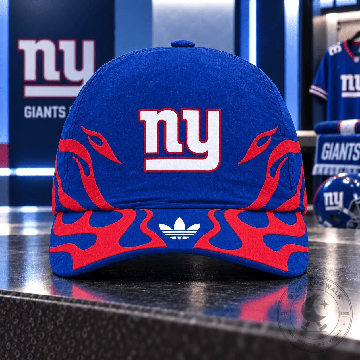 New York Giants NFL Flame Edition Game Day Adjustable Cap Hat