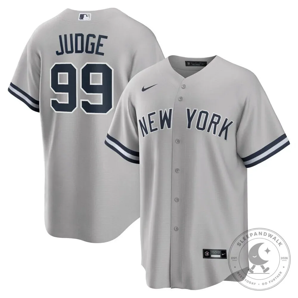 Gray Stitched Baseball Jersey for Aaron Judge of the New York Yankees