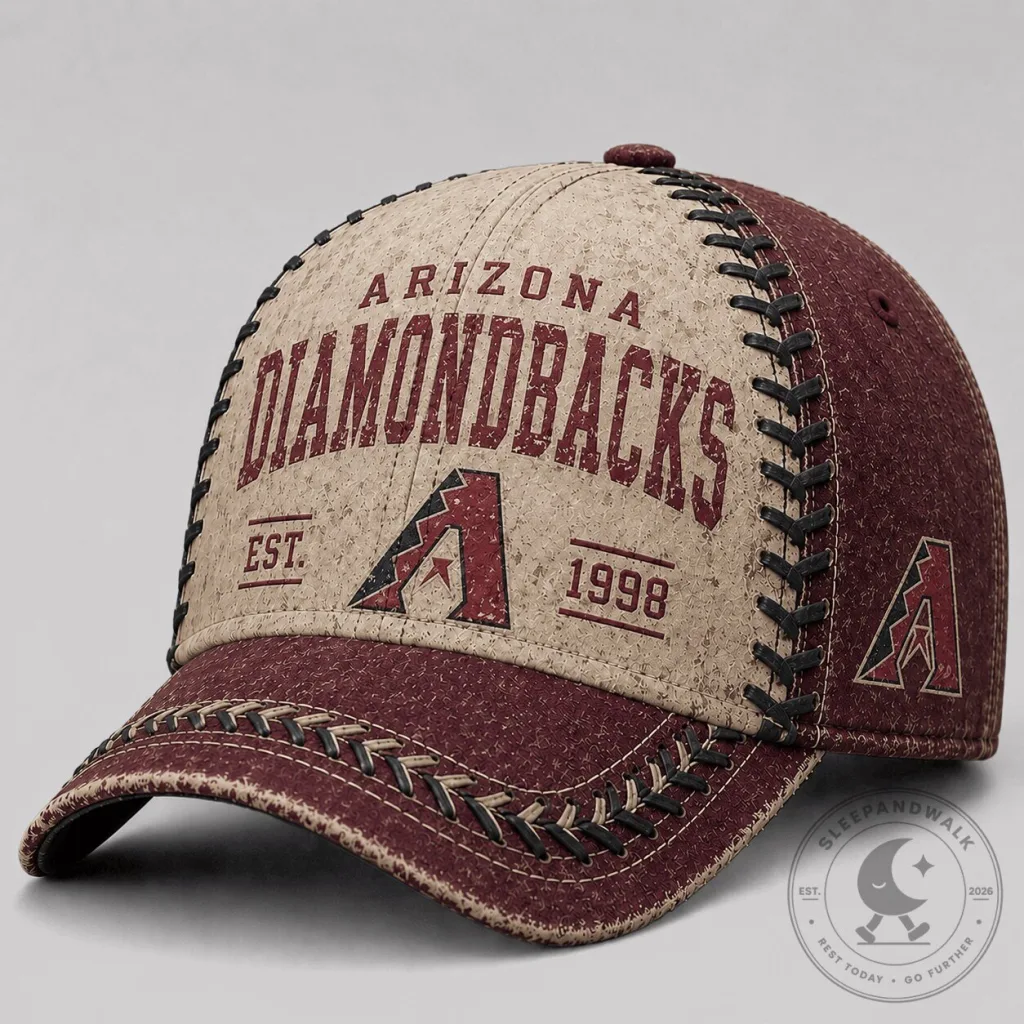 Heritage Baseball Cap Hat with Vintage Ball Stitch - Arizona Diamondbacks Heritage Baseball Cap Hat with Vintage Ball Stitch - Arizona Diamondbacks