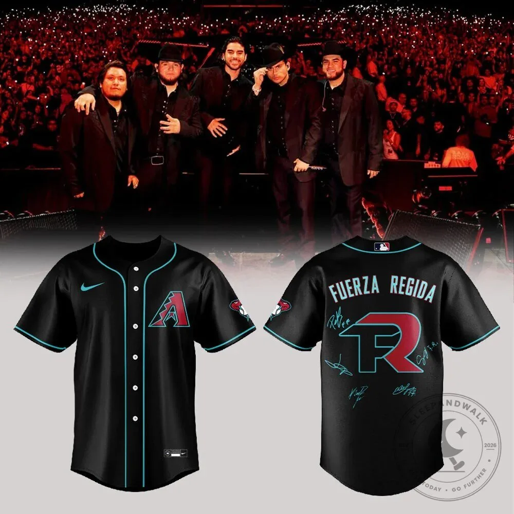Fuerza Regida Concert Tour Apparel - Arizona Diamondbacks Baseball Jersey