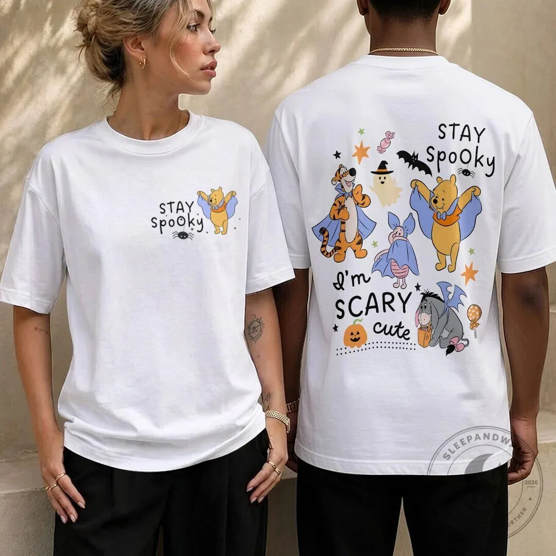 Winnie the Pooh Halloween Stay Spooky Scary Cute Graphic T-Shirt