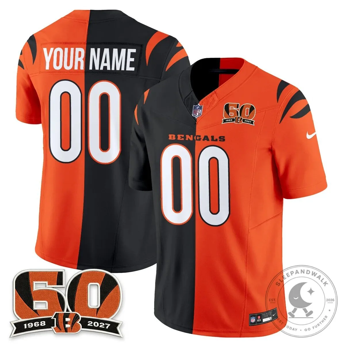 Cincinnati Bengals 50th Anniversary Split Edition Vapor Football Jersey