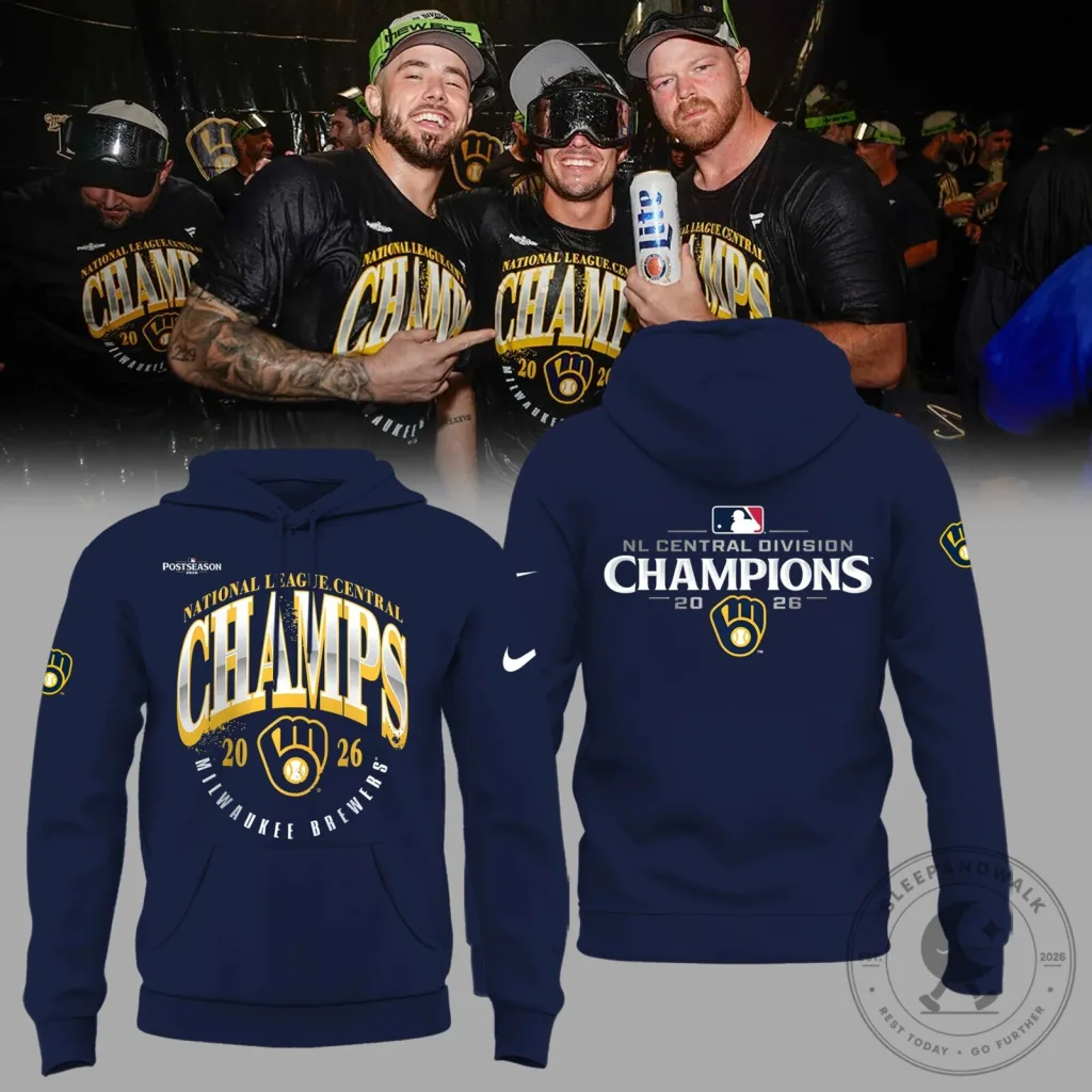2026 National League Central Division Champions Hoodie - Milwaukee Brewers 2026 National League Central Division Champions Hoodie - Milwaukee Brewers