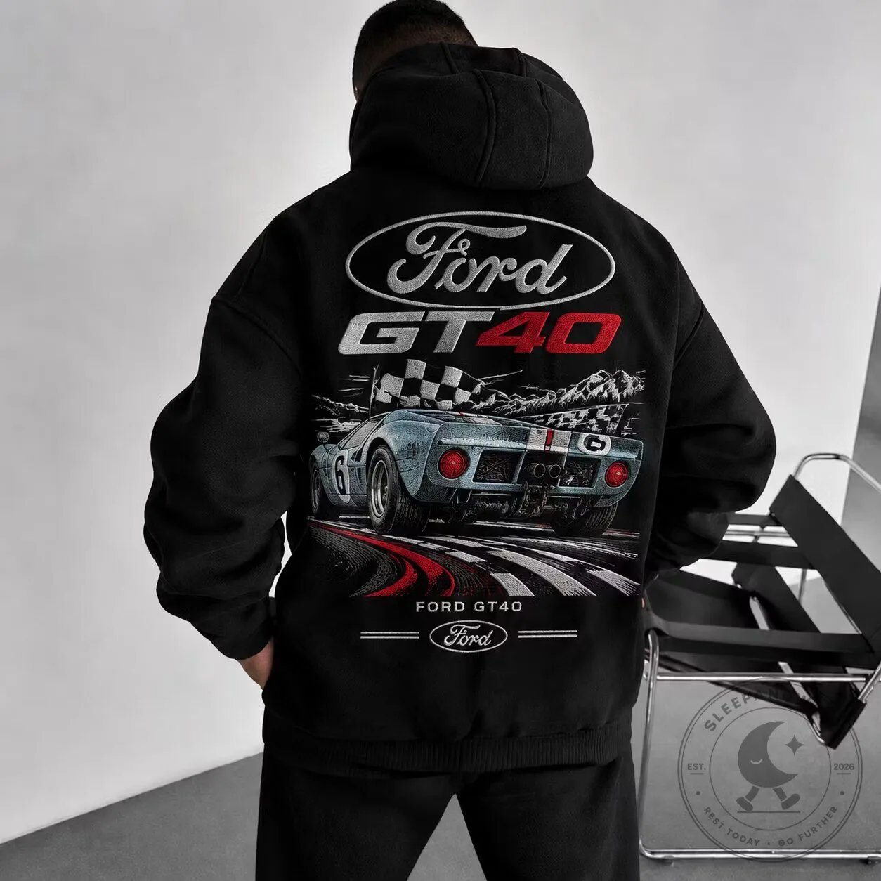 Ford GT40 Race Car Classic American Muscle Car Hoodie 16 Ford GT40 Race Car Classic American Muscle Car Hoodie