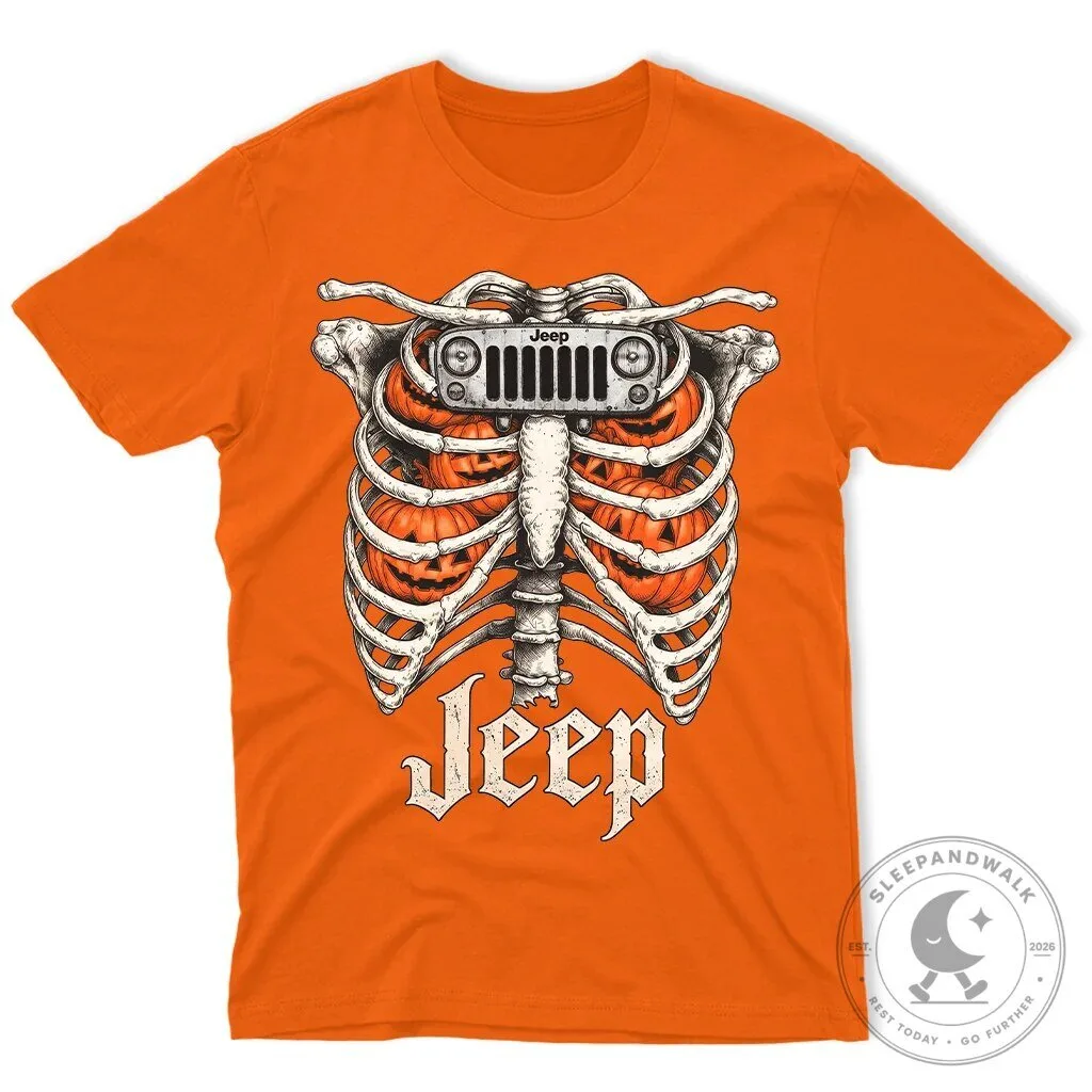 Halloween Jeep Skeleton Rib Cage Pumpkin Hooded Sweatshirt 28 Halloween Jeep Skeleton Rib Cage Pumpkin Hooded Sweatshirt