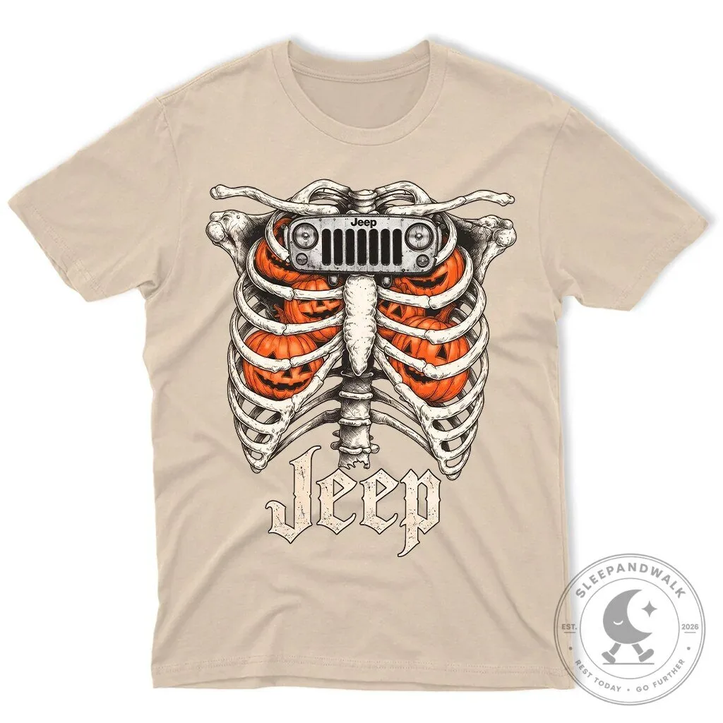 Halloween Jeep Skeleton Rib Cage Pumpkin Hooded Sweatshirt 29 Halloween Jeep Skeleton Rib Cage Pumpkin Hooded Sweatshirt