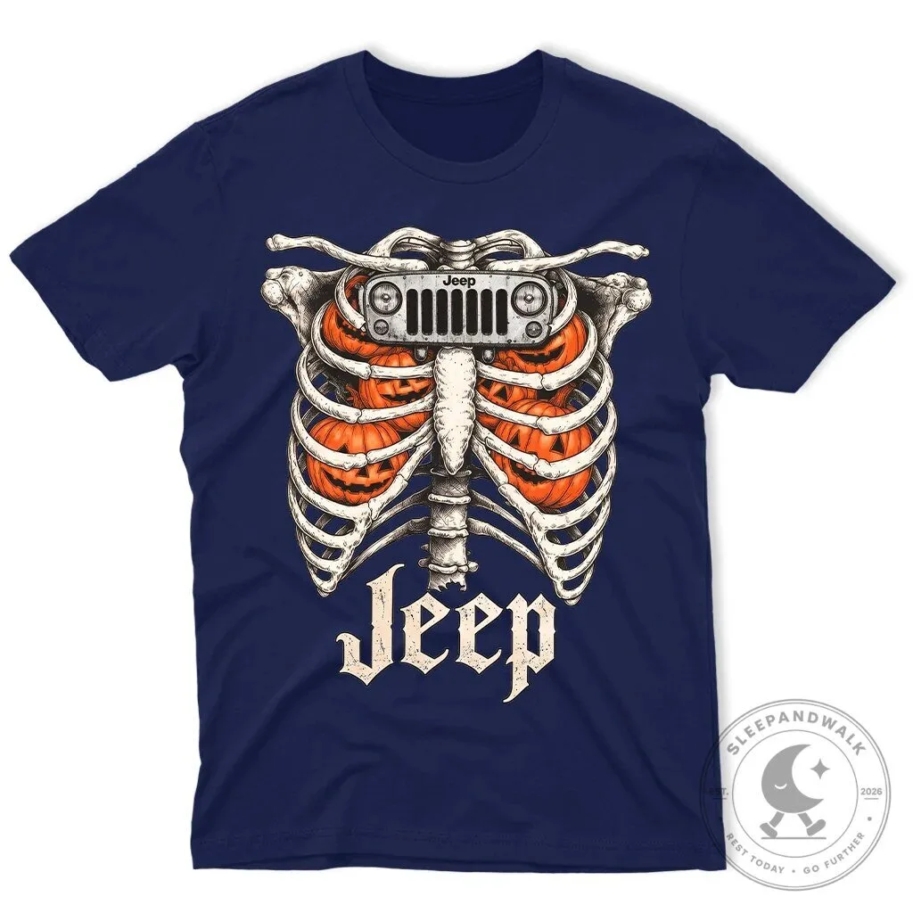 Halloween Jeep Skeleton Rib Cage Pumpkin Hooded Sweatshirt 30 Halloween Jeep Skeleton Rib Cage Pumpkin Hooded Sweatshirt