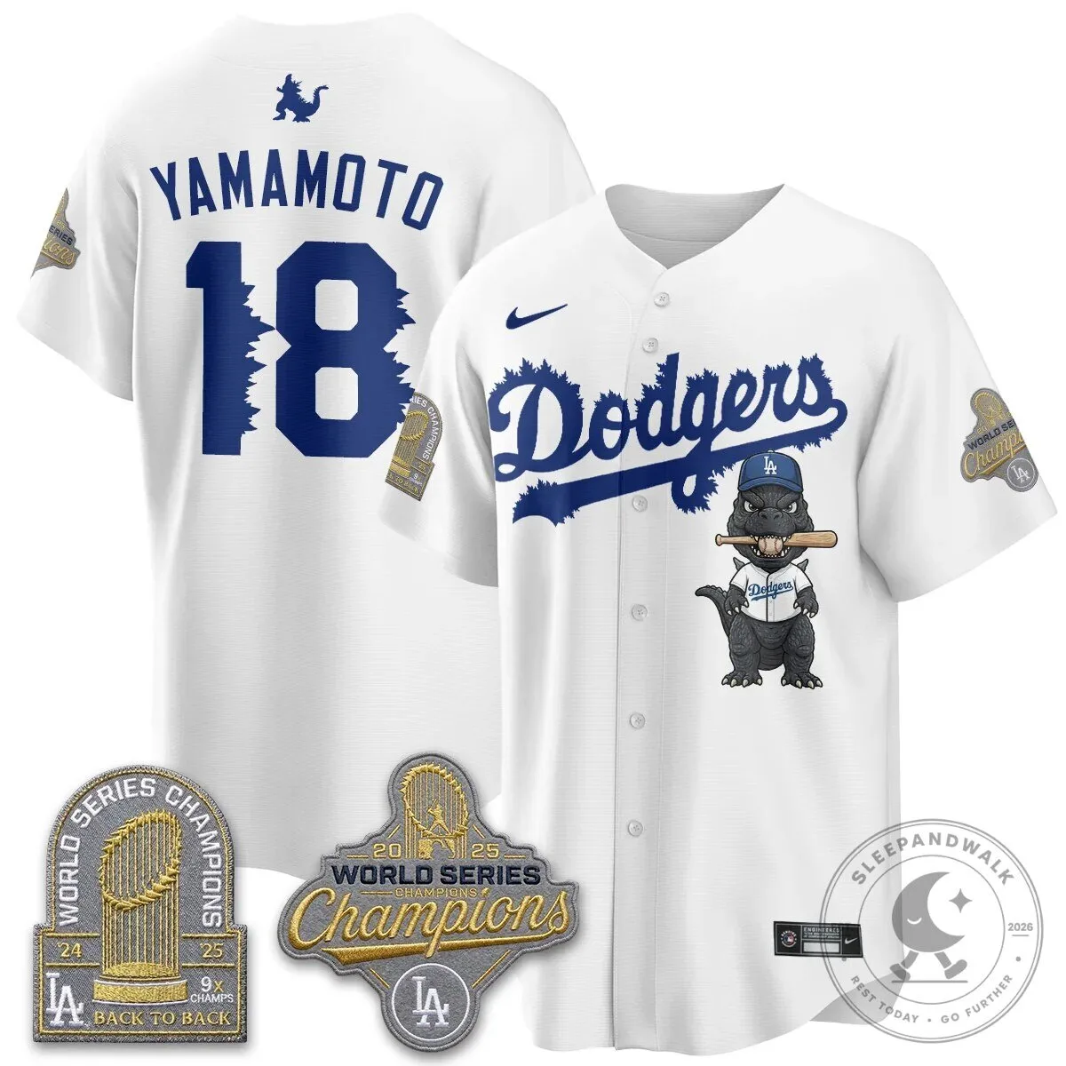 Shohei Ohtani Los Angeles Dodgers Godzilla Baseball Jersey 51 Shohei Ohtani Los Angeles Dodgers Godzilla Baseball Jersey
