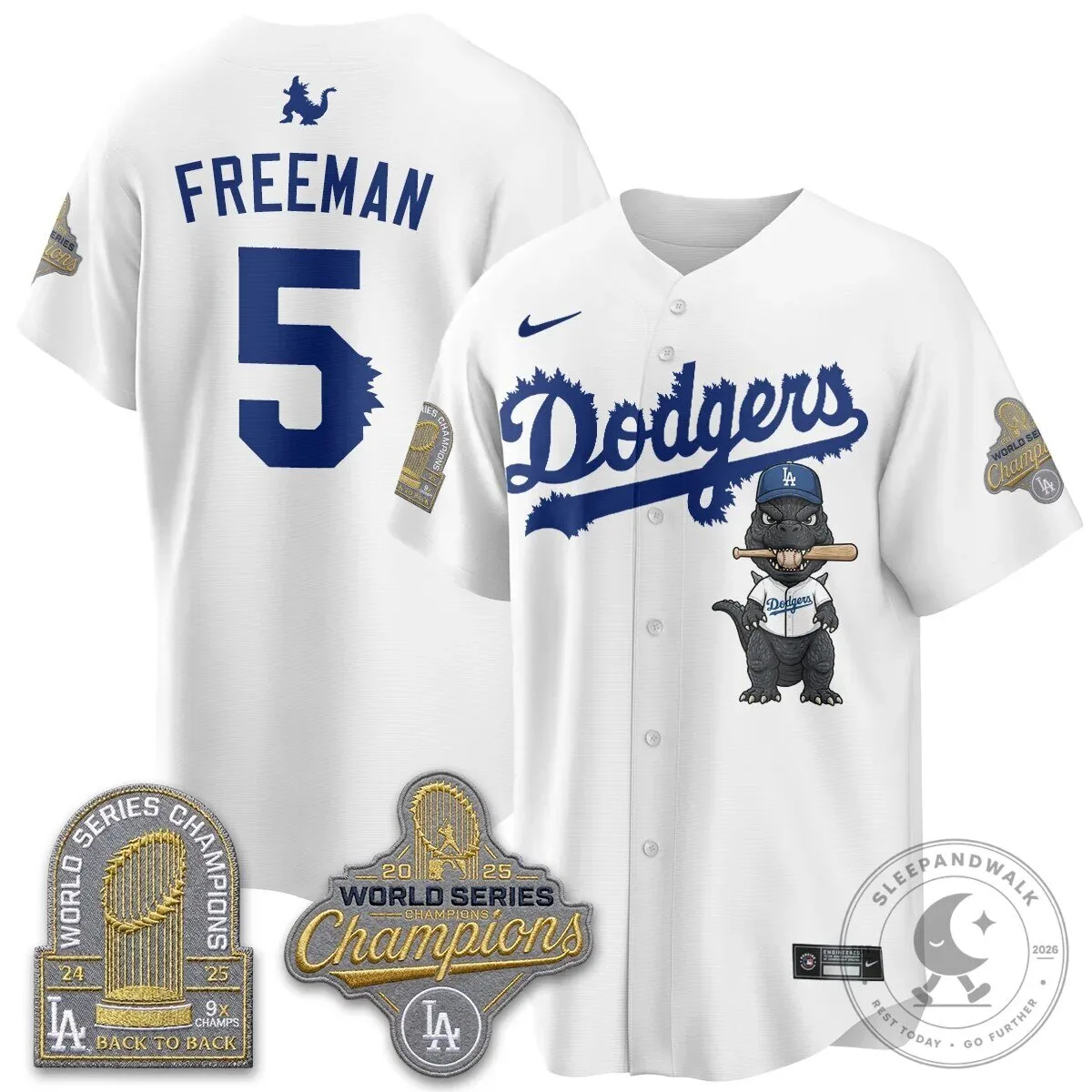 Shohei Ohtani Los Angeles Dodgers Godzilla Baseball Jersey 52 Shohei Ohtani Los Angeles Dodgers Godzilla Baseball Jersey