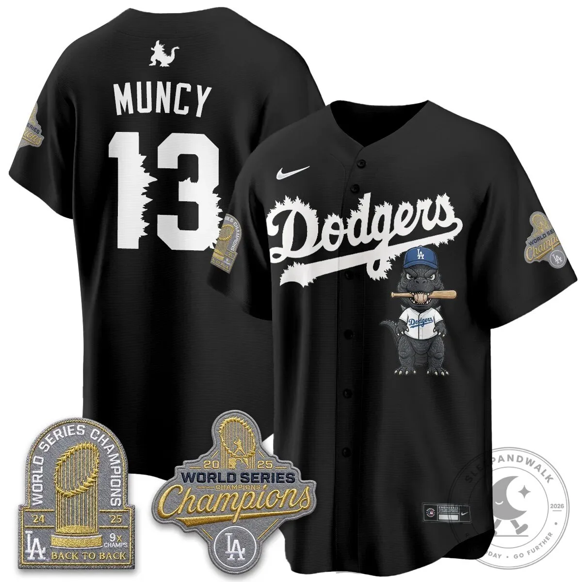 Shohei Ohtani Los Angeles Dodgers Godzilla Baseball Jersey 65 Shohei Ohtani Los Angeles Dodgers Godzilla Baseball Jersey