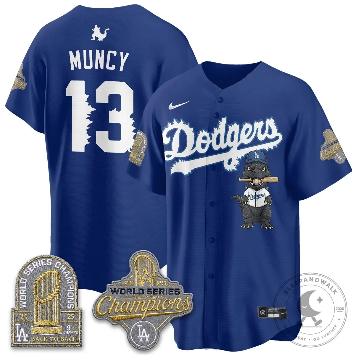 Shohei Ohtani Los Angeles Dodgers Godzilla Baseball Jersey 76 Shohei Ohtani Los Angeles Dodgers Godzilla Baseball Jersey