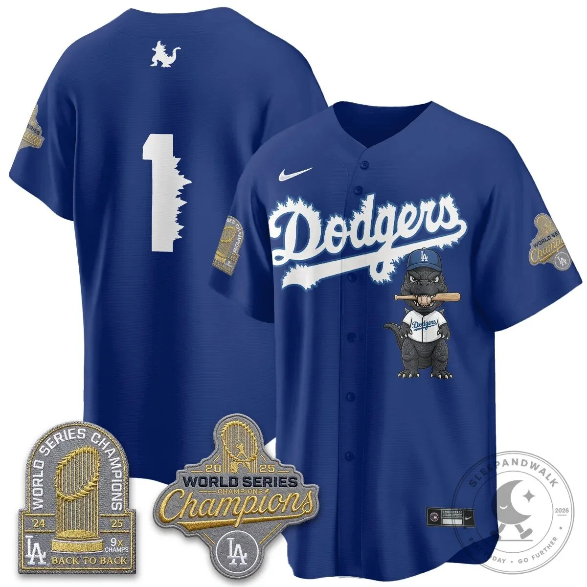 Shohei Ohtani Los Angeles Dodgers Godzilla Baseball Jersey 77 Shohei Ohtani Los Angeles Dodgers Godzilla Baseball Jersey
