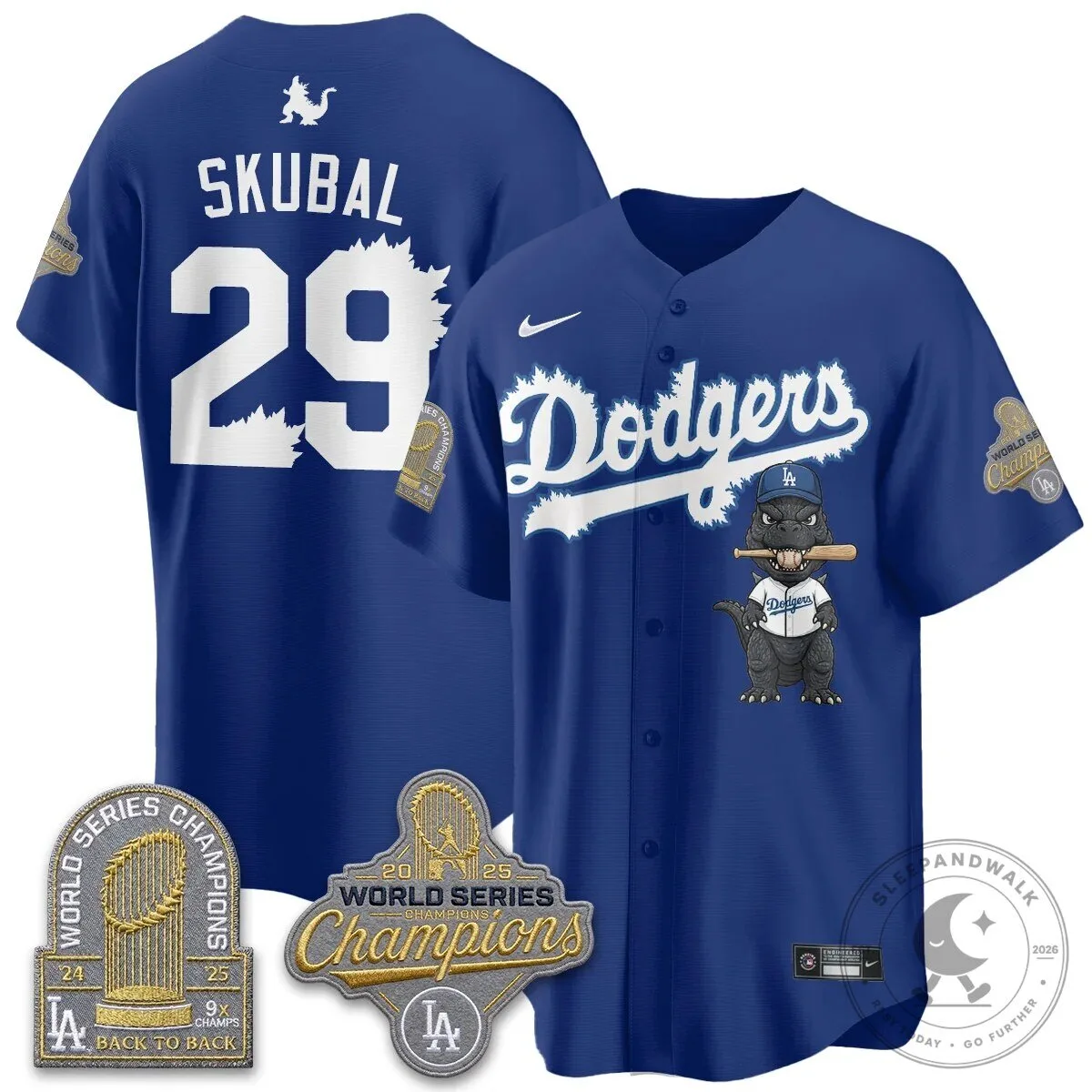 Shohei Ohtani Los Angeles Dodgers Godzilla Baseball Jersey 79 Shohei Ohtani Los Angeles Dodgers Godzilla Baseball Jersey