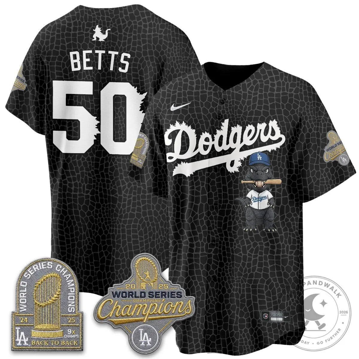 Shohei Ohtani Los Angeles Dodgers Godzilla Baseball Jersey 83 Shohei Ohtani Los Angeles Dodgers Godzilla Baseball Jersey