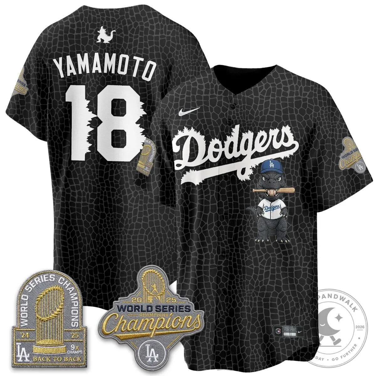 Shohei Ohtani Los Angeles Dodgers Godzilla Baseball Jersey 84 Shohei Ohtani Los Angeles Dodgers Godzilla Baseball Jersey