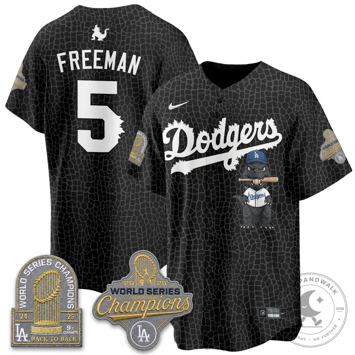 Shohei Ohtani Los Angeles Dodgers Godzilla Baseball Jersey 85 Shohei Ohtani Los Angeles Dodgers Godzilla Baseball Jersey