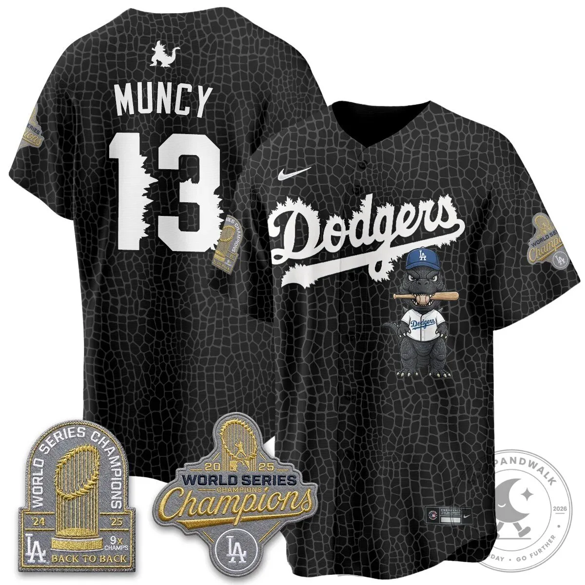 Shohei Ohtani Los Angeles Dodgers Godzilla Baseball Jersey 87 Shohei Ohtani Los Angeles Dodgers Godzilla Baseball Jersey