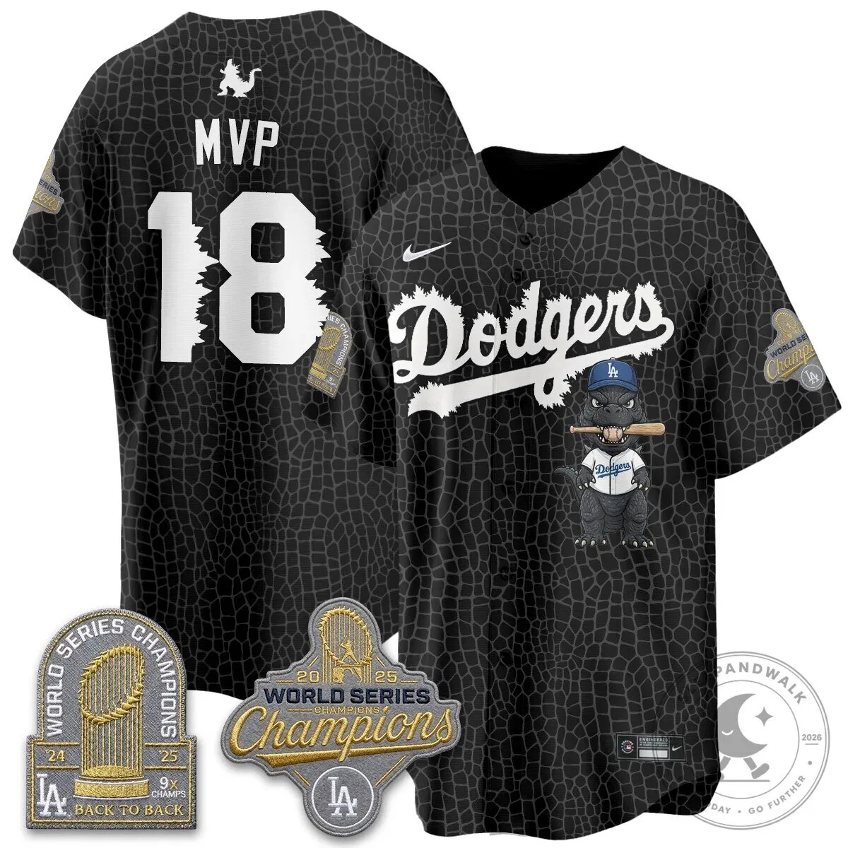 Shohei Ohtani Los Angeles Dodgers Godzilla Baseball Jersey 89 Shohei Ohtani Los Angeles Dodgers Godzilla Baseball Jersey
