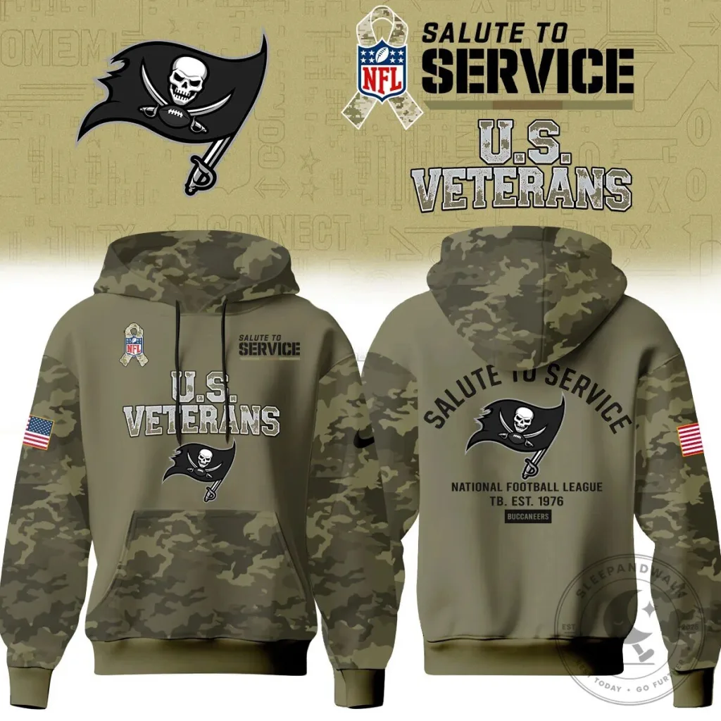 Tampa Bay Buccaneers Salute to Service United States Veterans Camouflage Hoodie Tampa Bay Buccaneers Salute to Service United States Veterans Camouflage Hoodie