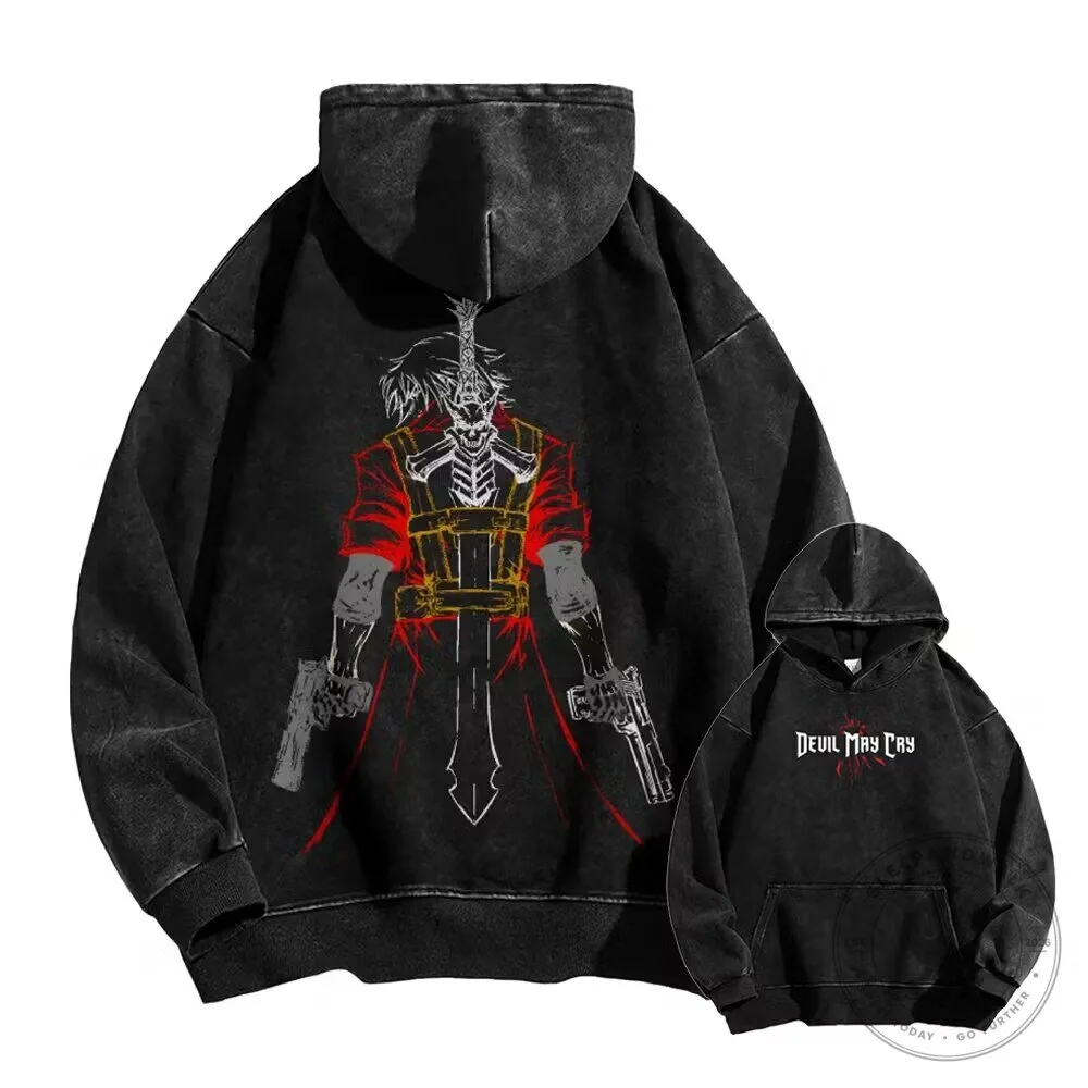 Devil May Cry Dante Washed Graphic Hoodie