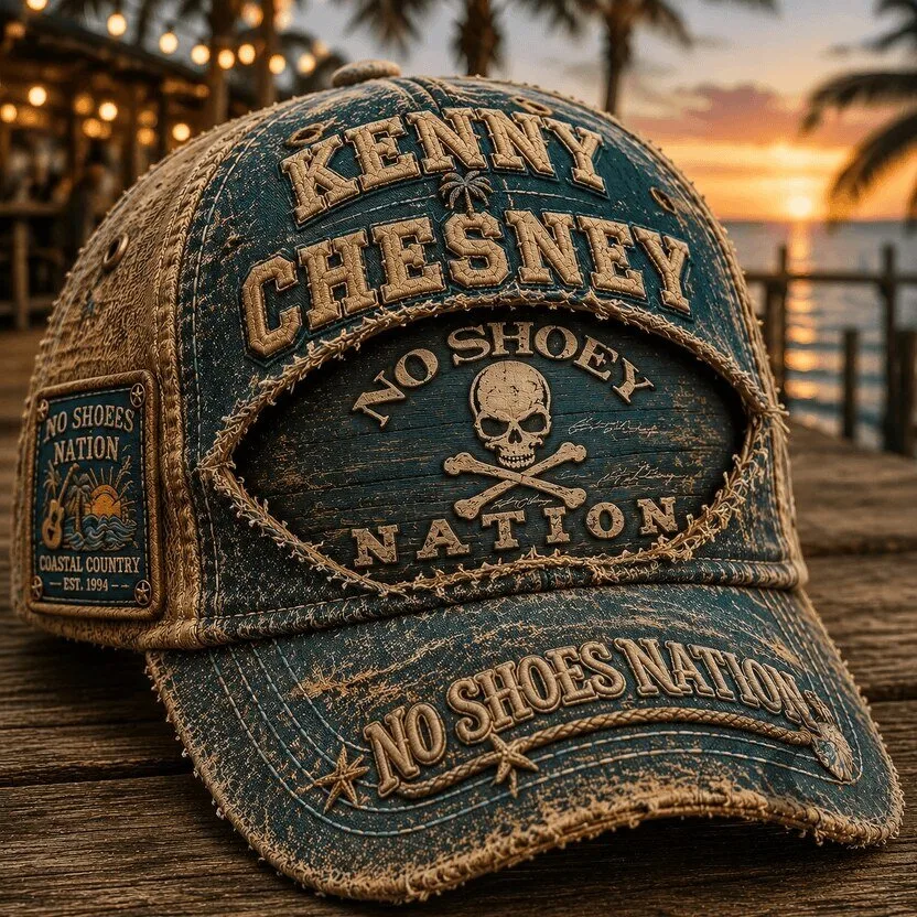 Kenny Chesney No Shoes Nation Coastal Country Distressed Cap Hat