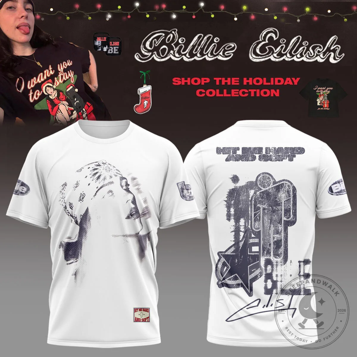 Billie Eilish Hit Me Hard and Soft The Tour Shirt, White Graphic T