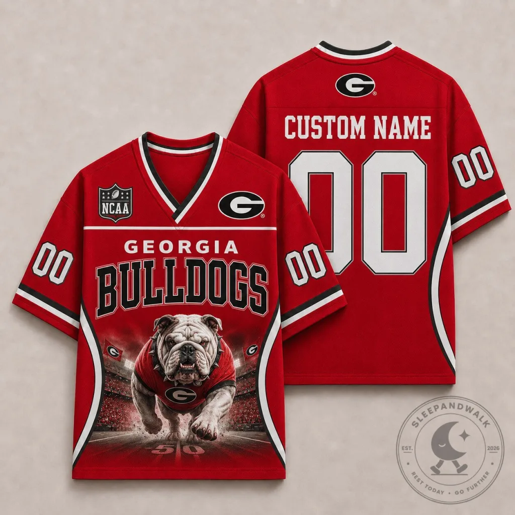 Georgia Bulldogs NCAA Football Custom Name and Number Jersey Georgia Bulldogs NCAA Football Custom Name and Number Jersey