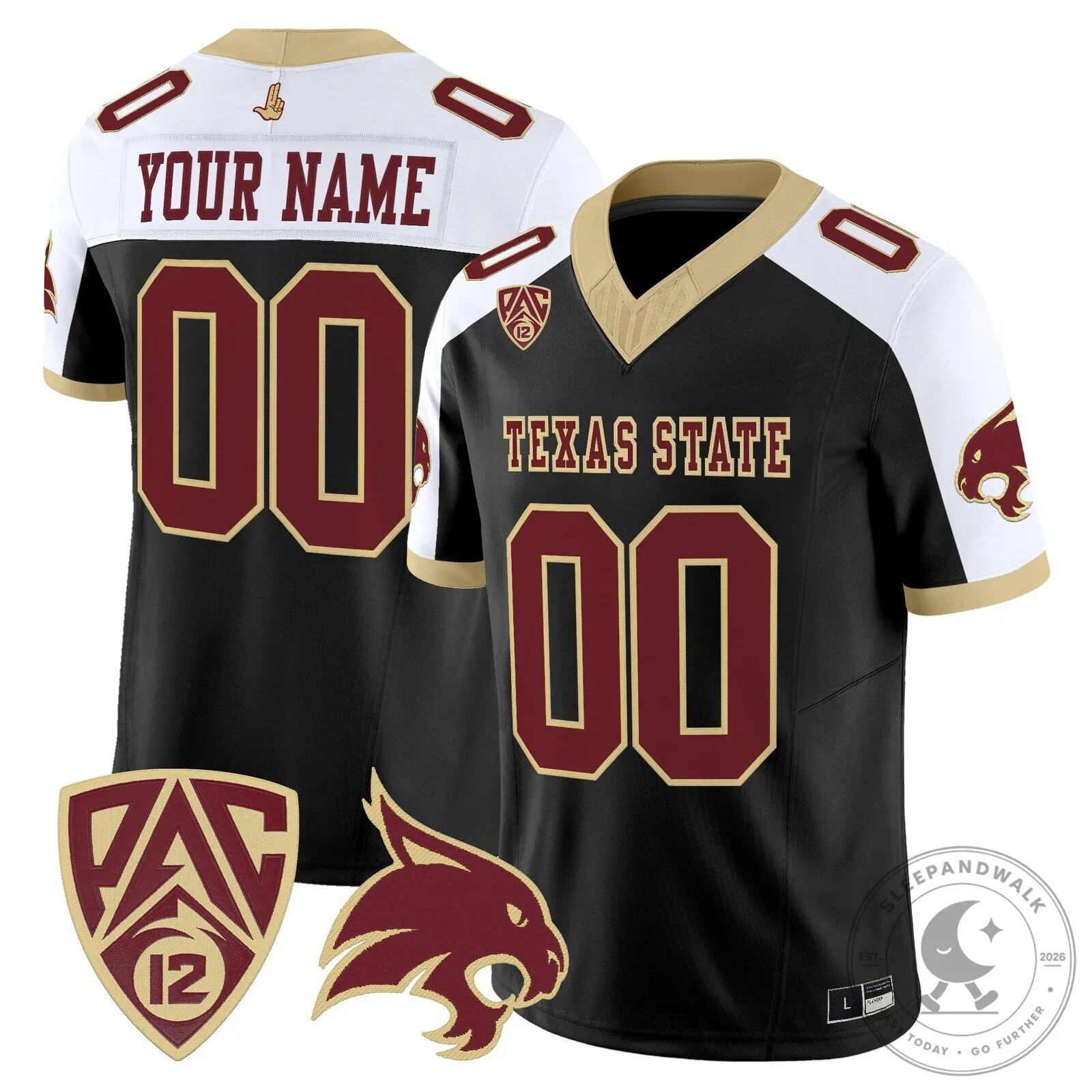 Texas State Bobcats Maroon Custom Football Jersey 13 Texas State Bobcats Maroon Custom Football Jersey