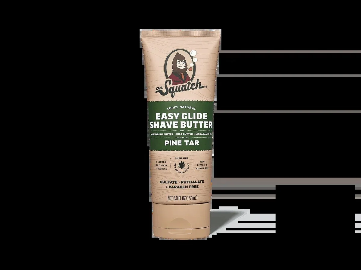Dr. Squatch Men's Natural Easy Glide Shave Butter Pine Tar Scent 8 Dr. Squatch Men
