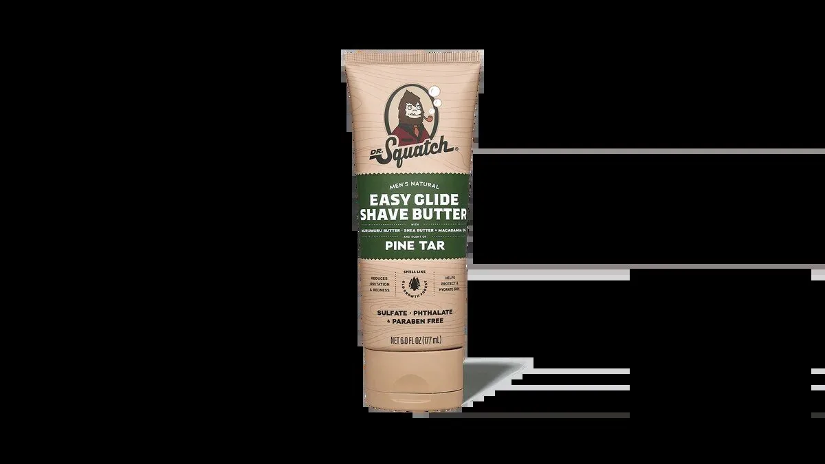 Dr. Squatch Men's Natural Easy Glide Shave Butter Pine Tar Scent 9 Dr. Squatch Men