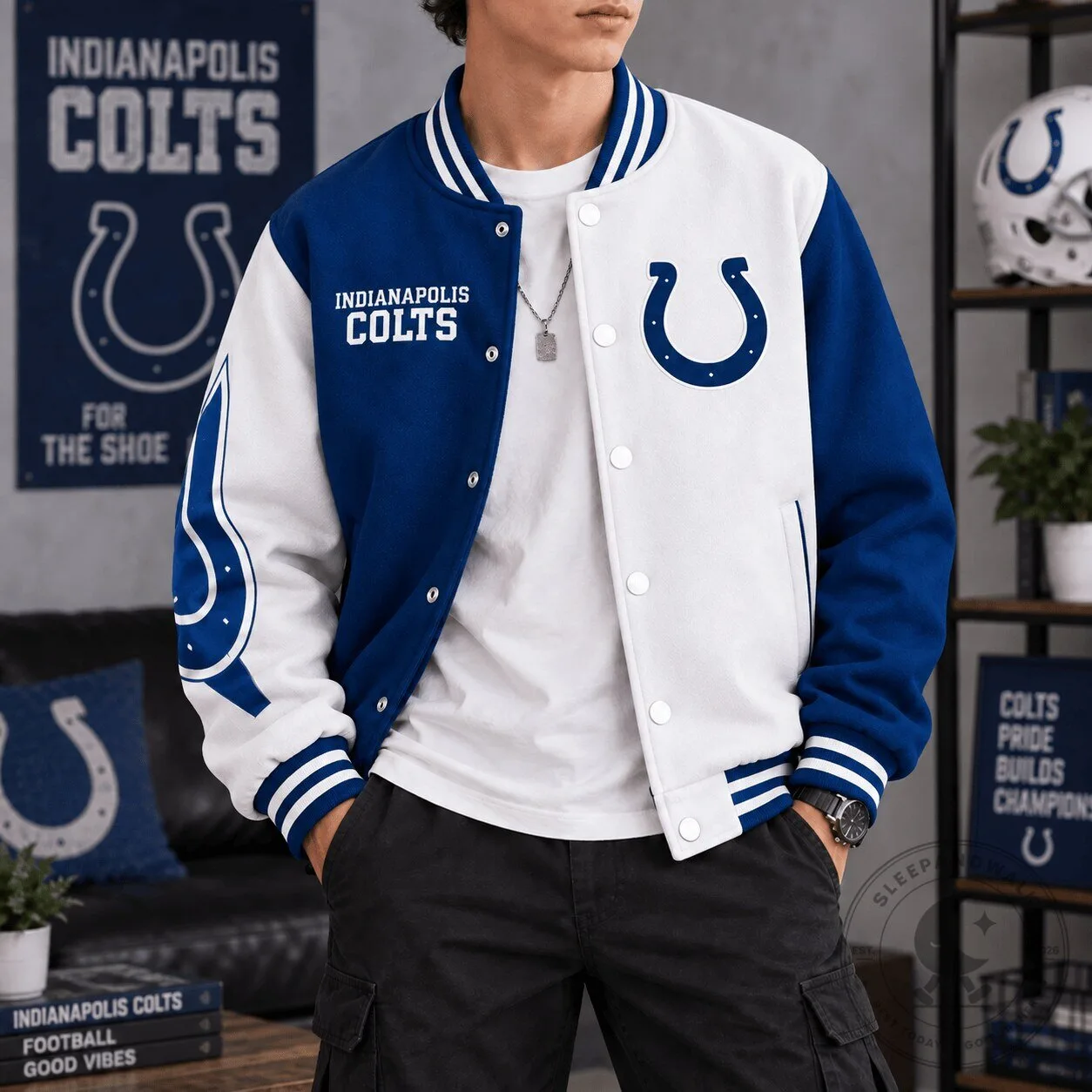 Indianapolis Colts NFL Football Team Legacy Game Day Bomber Jacket