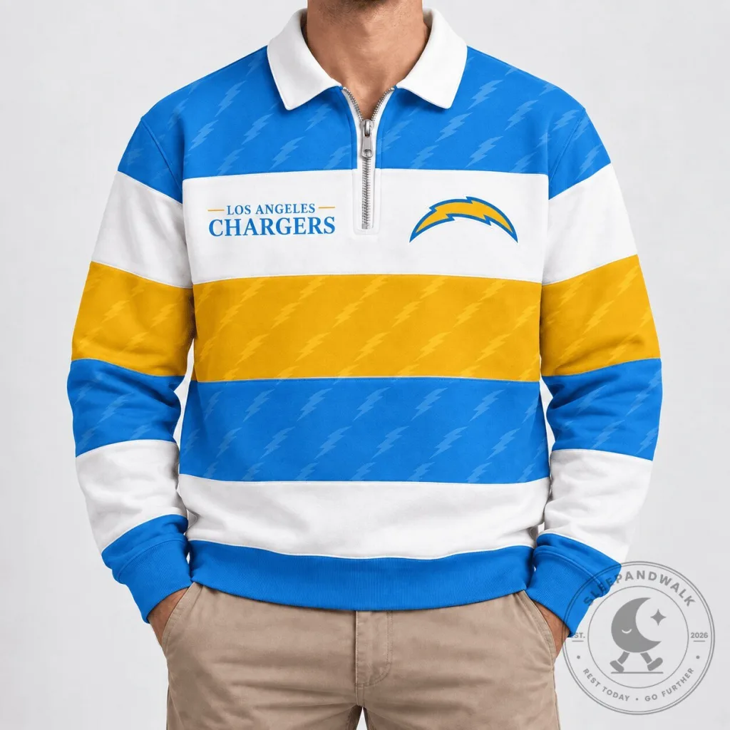 Los Angeles Chargers Quarter-Zip Pullover Sweatshirt for Men Los Angeles Chargers Quarter-Zip Pullover Sweatshirt for Men