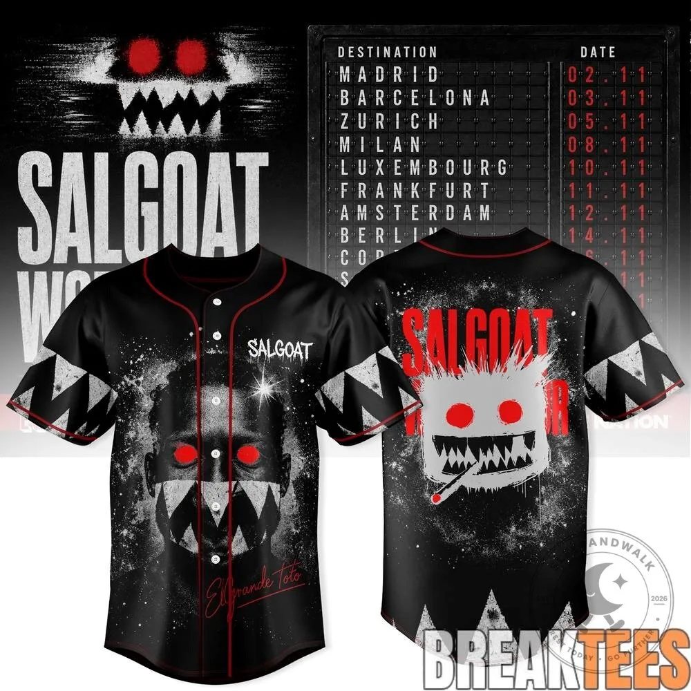 ElGrandeToto Salgoat World Tour Monster Graphic Baseball Jersey