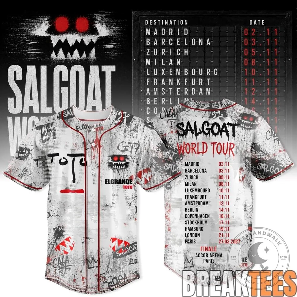 ElGrandeToto Salgoat World Tour Monster Graphic Baseball Jersey 7 ElGrandeToto Salgoat World Tour Monster Graphic Baseball Jersey