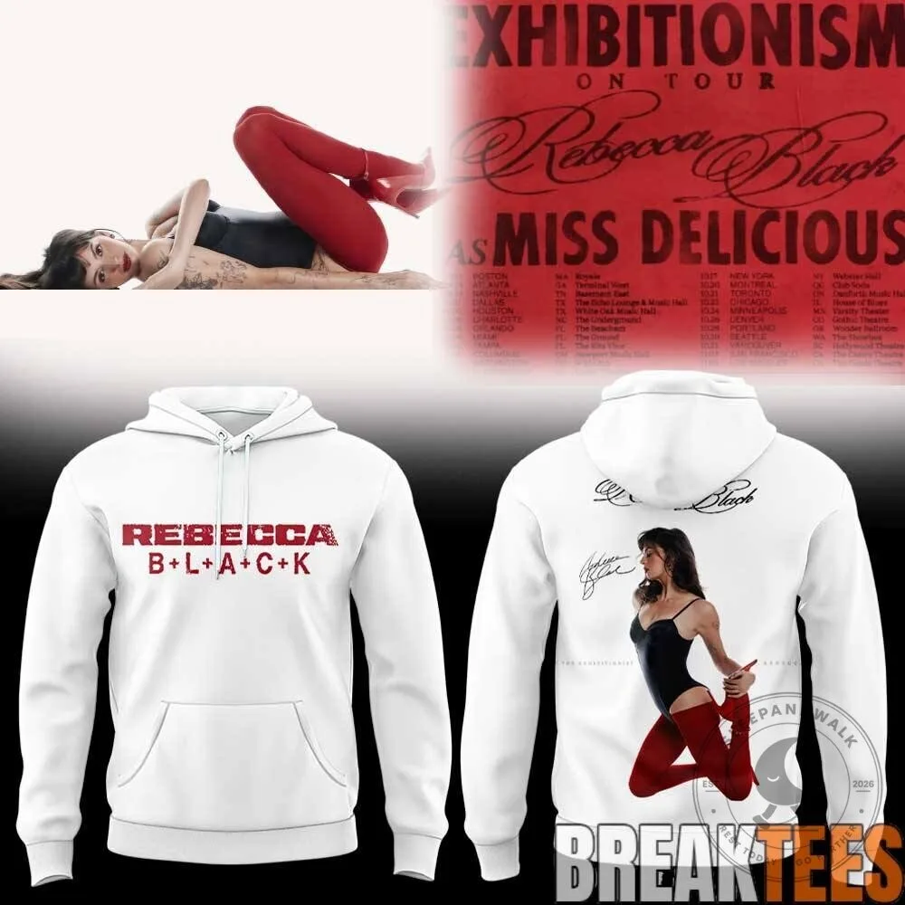 Rebecca Black Exhibitionism On Tour Miss Delicious White Hoodie