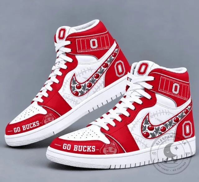 High Top Sneakers for Ohio State Buckeyes Football Team