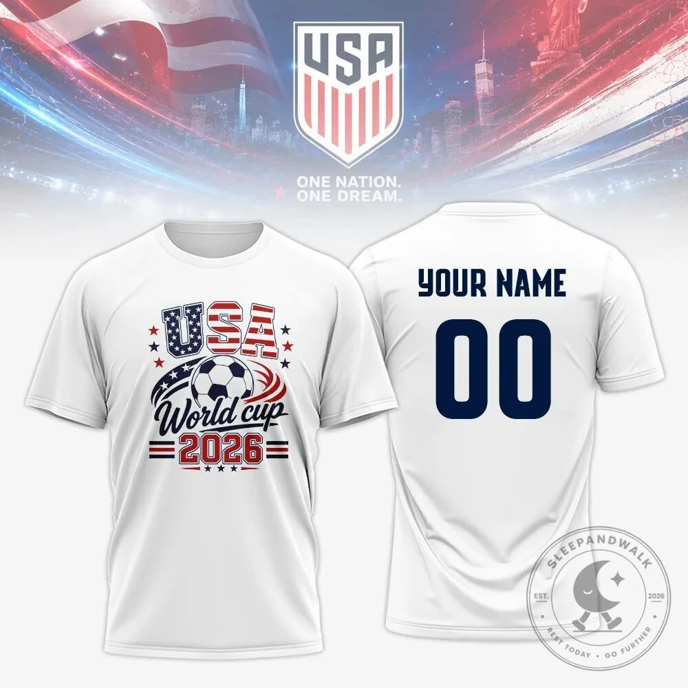 USA Soccer World Cup 2026 Personalized Fan T-Shirt 6 USA Soccer World Cup 2026 Personalized Fan T-Shirt