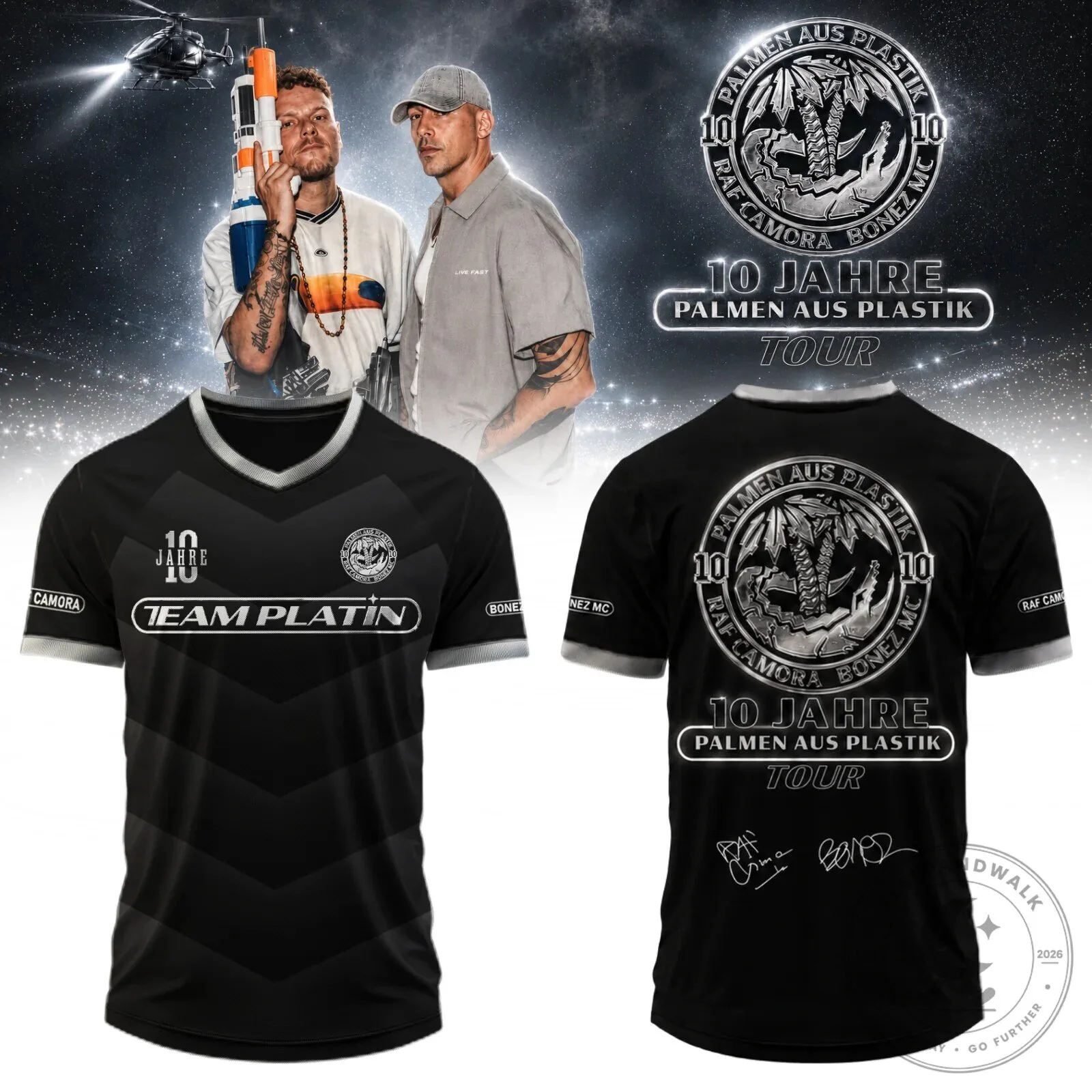 RAF Camora and Bonez MC 10 Jahre Palmen aus Plastik Tour Soccer Jersey 1 RAF Camora and Bonez MC 10 Jahre Palmen aus Plastik Tour Soccer Jersey