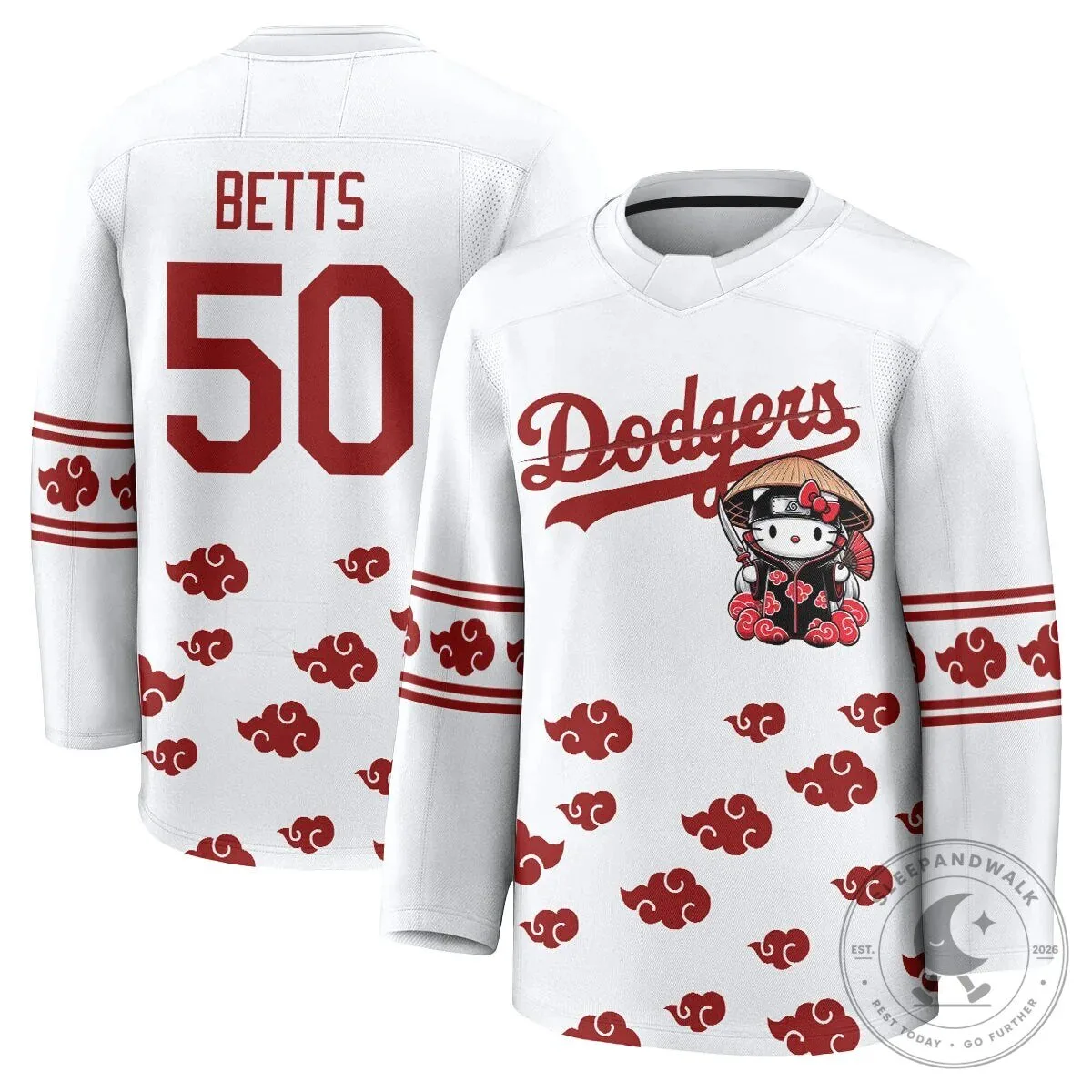 Shohei Ohtani Los Angeles Dodgers Hello Kitty Akatsuki Anime Hockey Jersey 42 Shohei Ohtani Los Angeles Dodgers Hello Kitty Akatsuki Anime Hockey Jersey