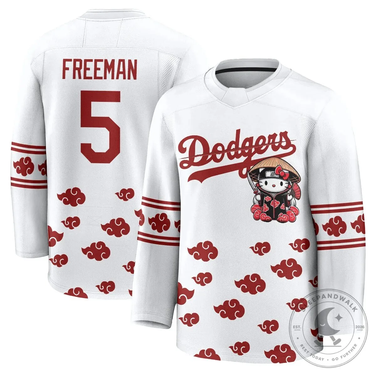Shohei Ohtani Los Angeles Dodgers Hello Kitty Akatsuki Anime Hockey Jersey 44 Shohei Ohtani Los Angeles Dodgers Hello Kitty Akatsuki Anime Hockey Jersey