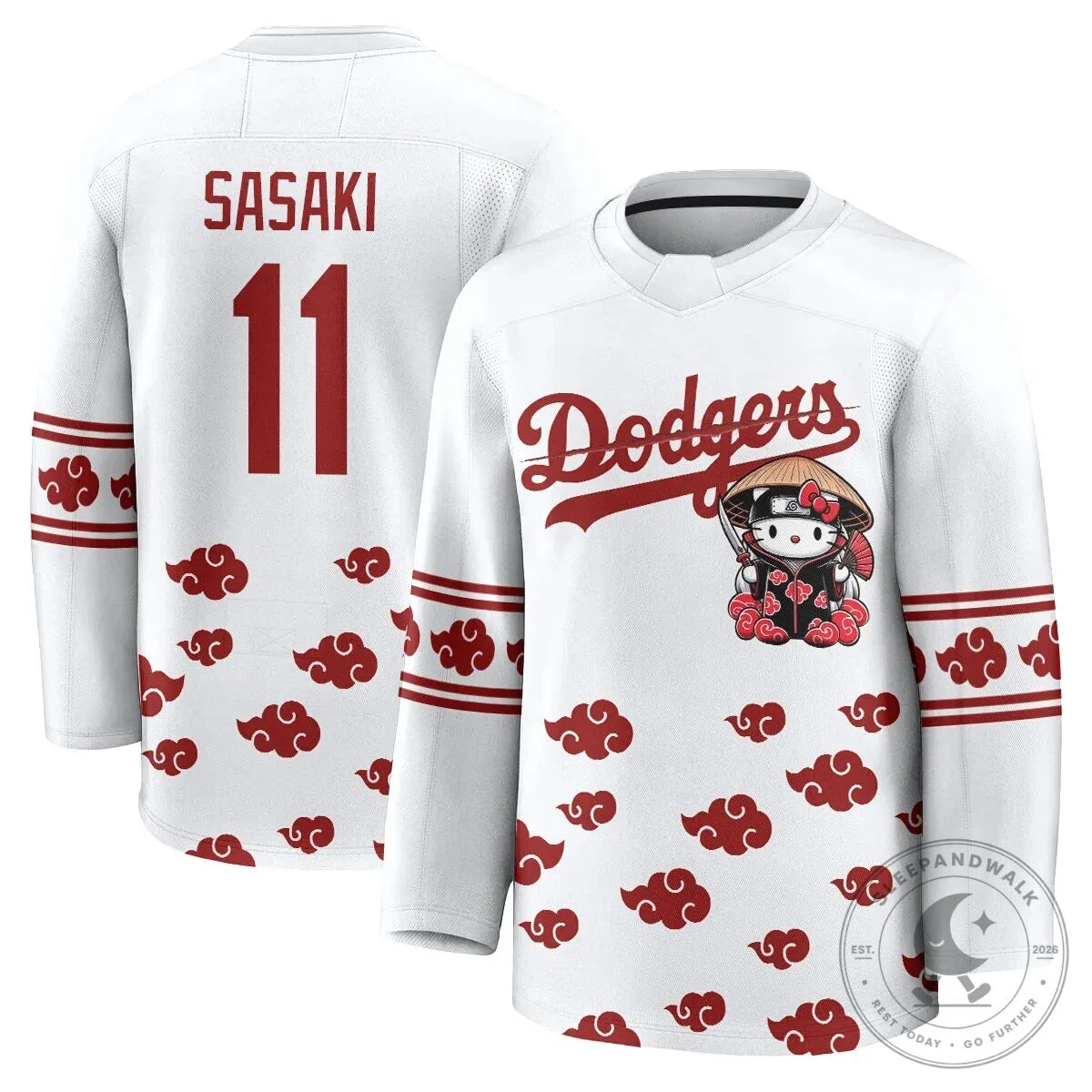 Shohei Ohtani Los Angeles Dodgers Hello Kitty Akatsuki Anime Hockey Jersey 45 Shohei Ohtani Los Angeles Dodgers Hello Kitty Akatsuki Anime Hockey Jersey