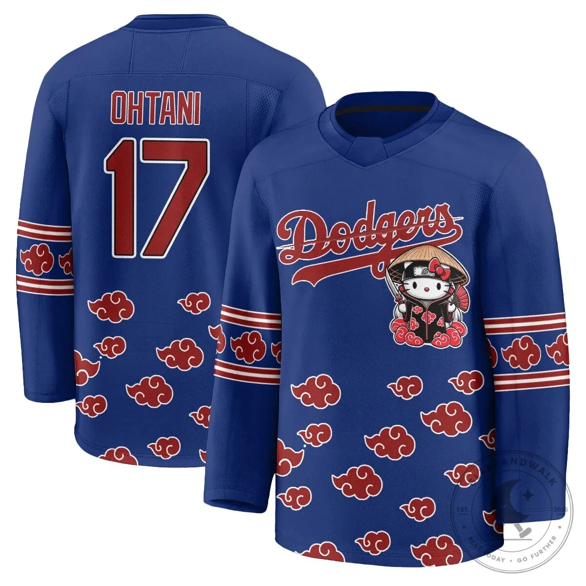 Shohei Ohtani Los Angeles Dodgers Hello Kitty Akatsuki Anime Hockey Jersey 50 Shohei Ohtani Los Angeles Dodgers Hello Kitty Akatsuki Anime Hockey Jersey