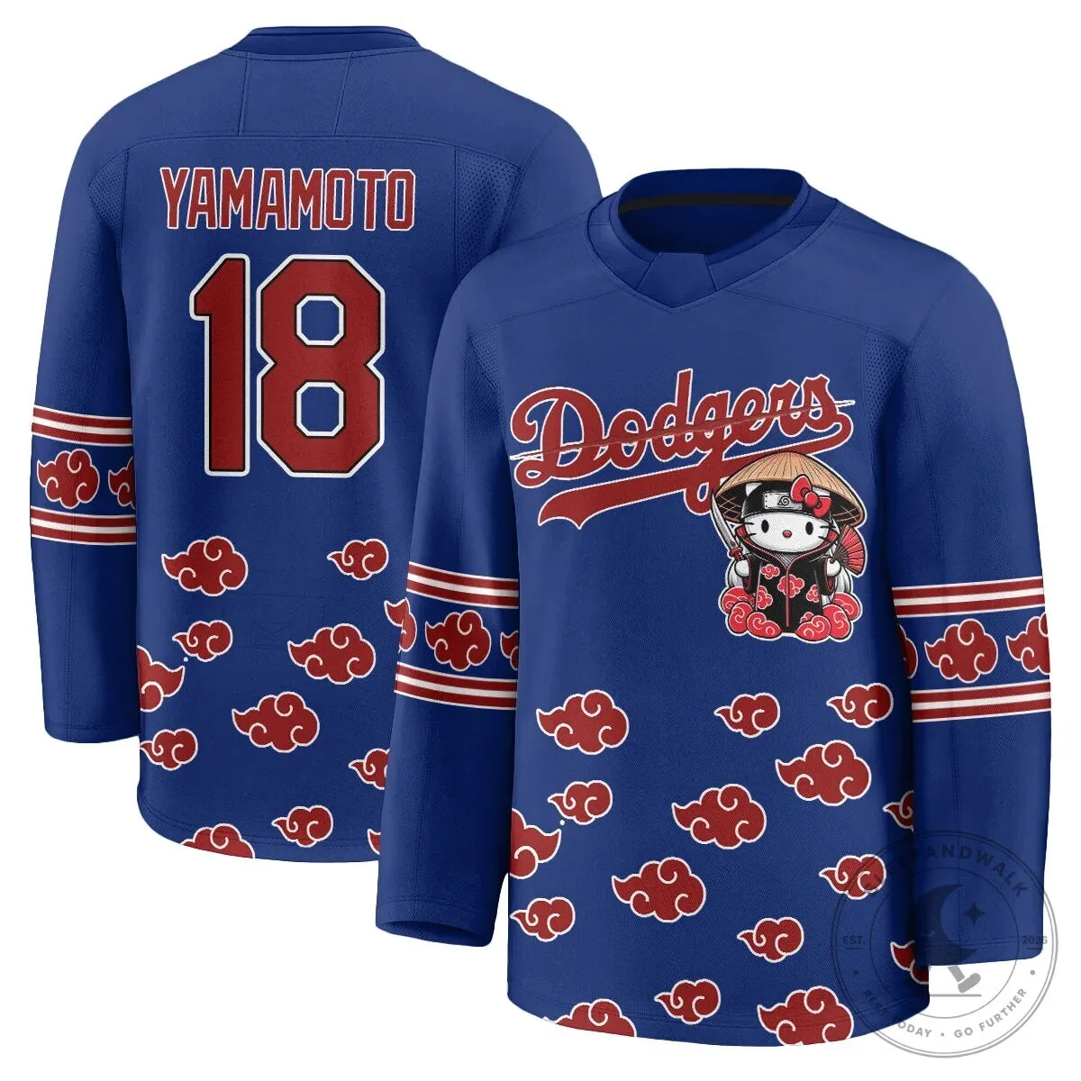 Shohei Ohtani Los Angeles Dodgers Hello Kitty Akatsuki Anime Hockey Jersey 53 Shohei Ohtani Los Angeles Dodgers Hello Kitty Akatsuki Anime Hockey Jersey
