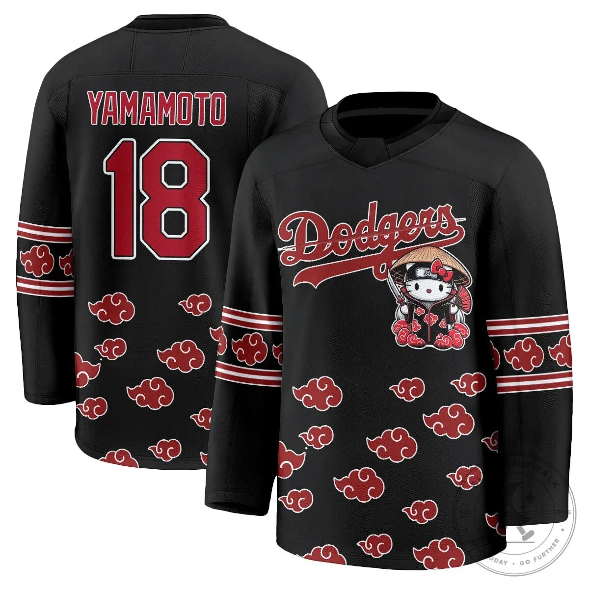 Shohei Ohtani Los Angeles Dodgers Hello Kitty Akatsuki Anime Hockey Jersey 63 Shohei Ohtani Los Angeles Dodgers Hello Kitty Akatsuki Anime Hockey Jersey