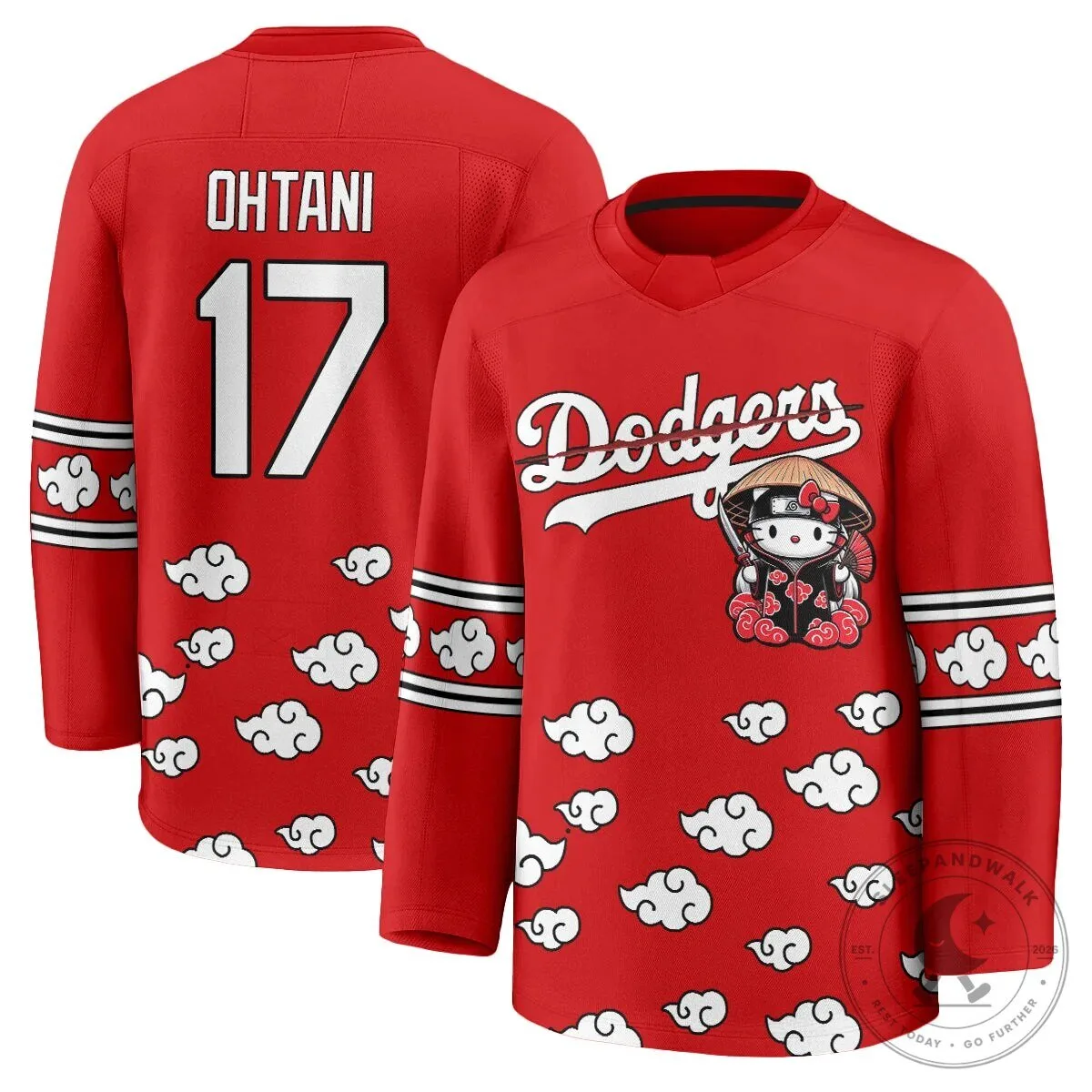 Shohei Ohtani Los Angeles Dodgers Hello Kitty Akatsuki Anime Hockey Jersey 70 Shohei Ohtani Los Angeles Dodgers Hello Kitty Akatsuki Anime Hockey Jersey