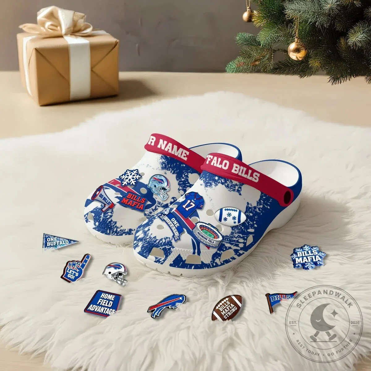 Buffalo Bills Mafia Sports Fan Team Logo Crocs Shoes with Jibbitz Charms