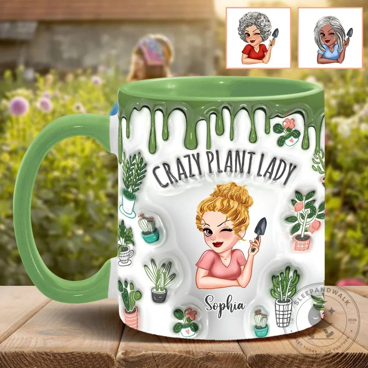 Crazy Plant Lady Personalized Gardening Coffee Mug for Women