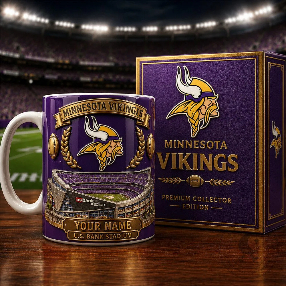 Minnesota Vikings NFL US Bank Stadium Personalized Football Team Mug